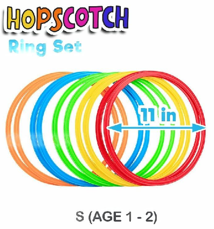 Rainbow Hopscotch Ring Set