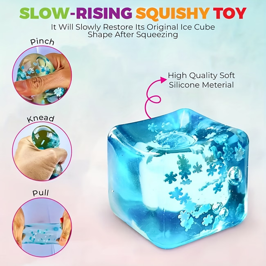 Cube Squeeze Sensory Toy, Super Durable Squishy, Returns To Shape, Random Colors, Stress Relief, Fun For Kids And Adults